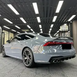 Gloss Arctic Grey Car Vinyl Wrap BMW Porsche PET review Protect 03