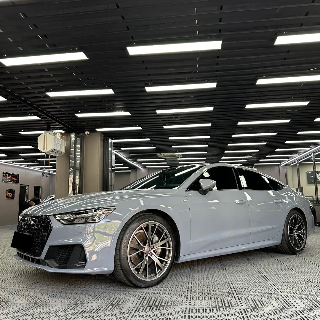 Gloss Arctic Grey Car Vinyl Wrap BMW Porsche PET review Protect 01