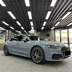 Gloss Arctic Grey Car Vinyl Wrap BMW Porsche PET review Protect 01