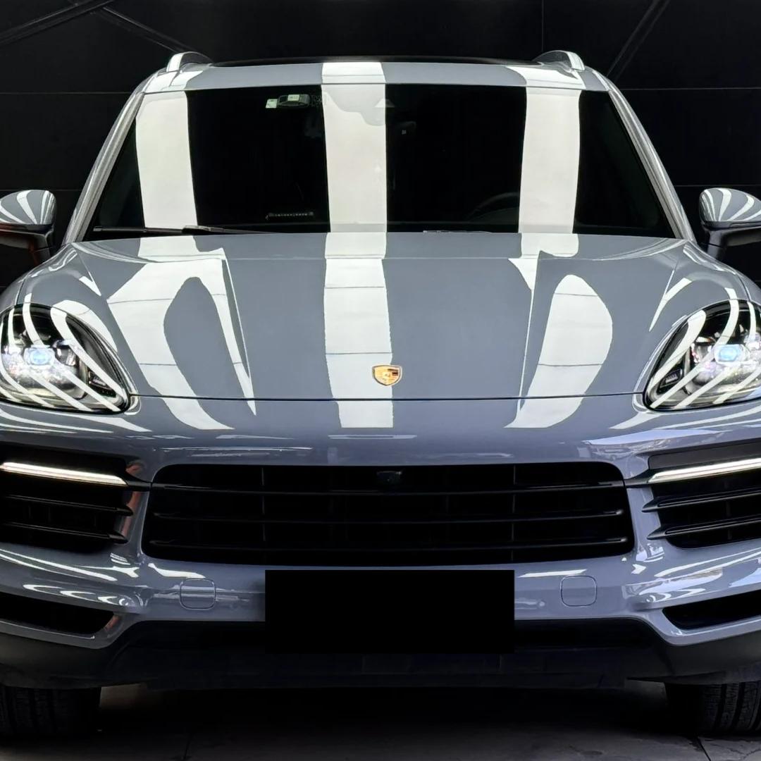 Gloss Arctic Grey Car Vinyl Wrap BMW Porsche PET review Thick 01