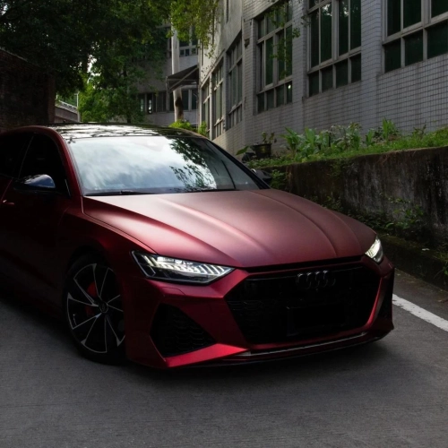 Satin Chrome Metallic Romanee Red Vinyl Wrap | Romania Red Wrap PET review 