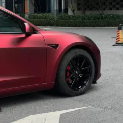 Matte Chrome Metallic Romance Red Car Vinyl Wrap PET review Scratch 03