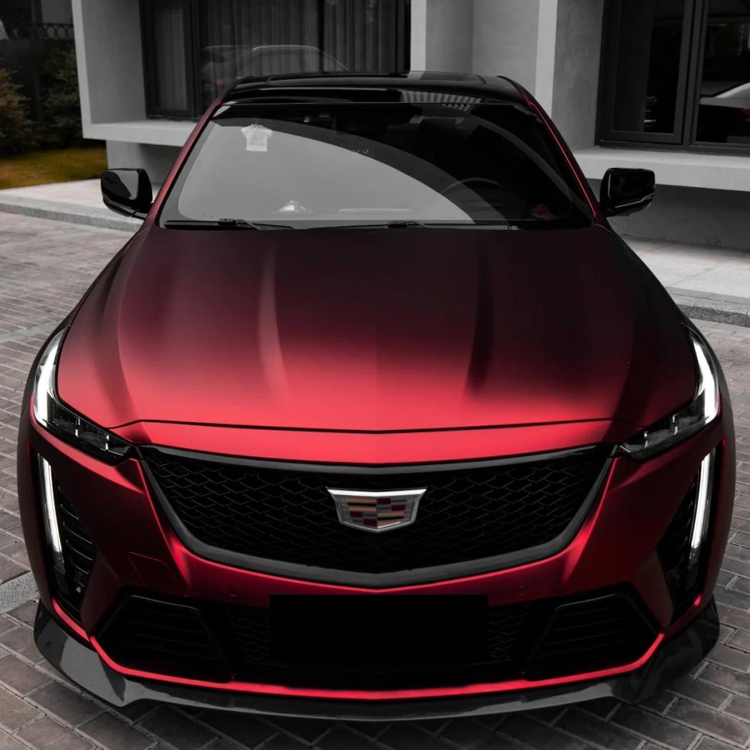 Satin Chrome Metallic Romanee Red Car Vinyl Wrap  review Friend 00