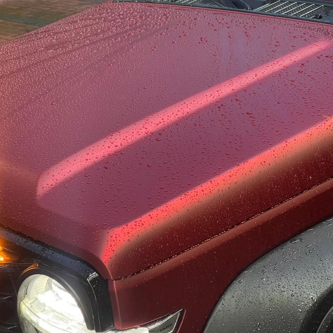 Satin Chrome Metallic Romanee Red Car Vinyl Wrap  review Bender 00