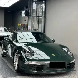 Gloss Brewster Green Car Vinyl Wrap PET review Green 01