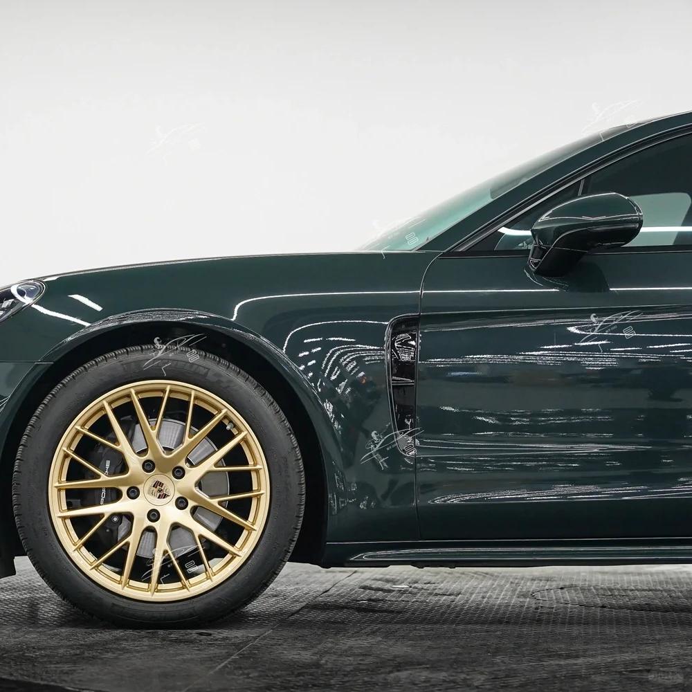 Gloss Brewster Green Car Vinyl Wrap PET review Vinyl 03