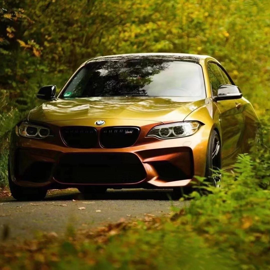 Gloss Chameleon Gold Red Car Vinyl Wrap| Glossy Sunrise Morning Glow Car Wrap review Chameleon 03