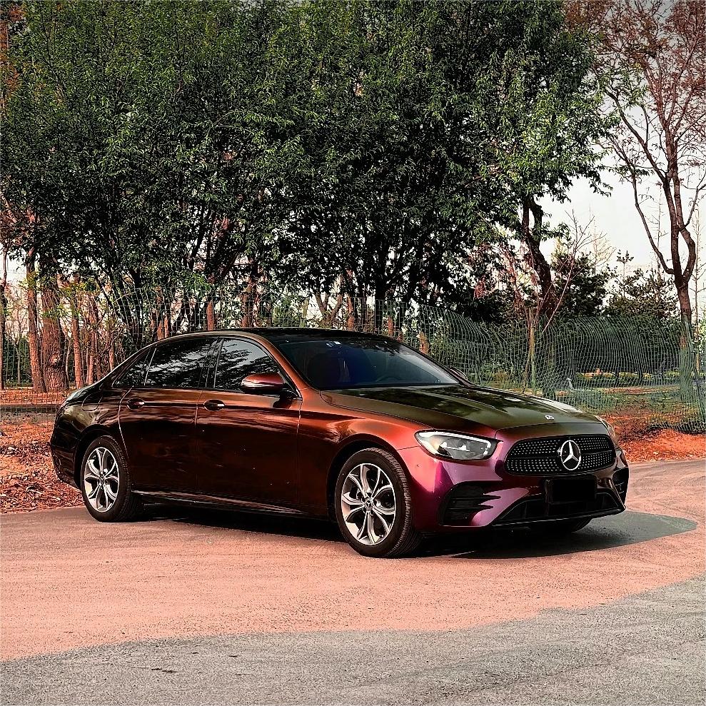 Gloss Chameleon Gold Red Car Vinyl Wrap| Glossy Sunrise Morning Glow Car Wrap review Catching 04