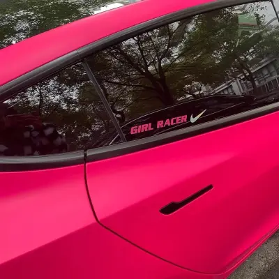 Ultimate Flat Fluorescent Pink Car Vinyl Wrap  review Effect 02