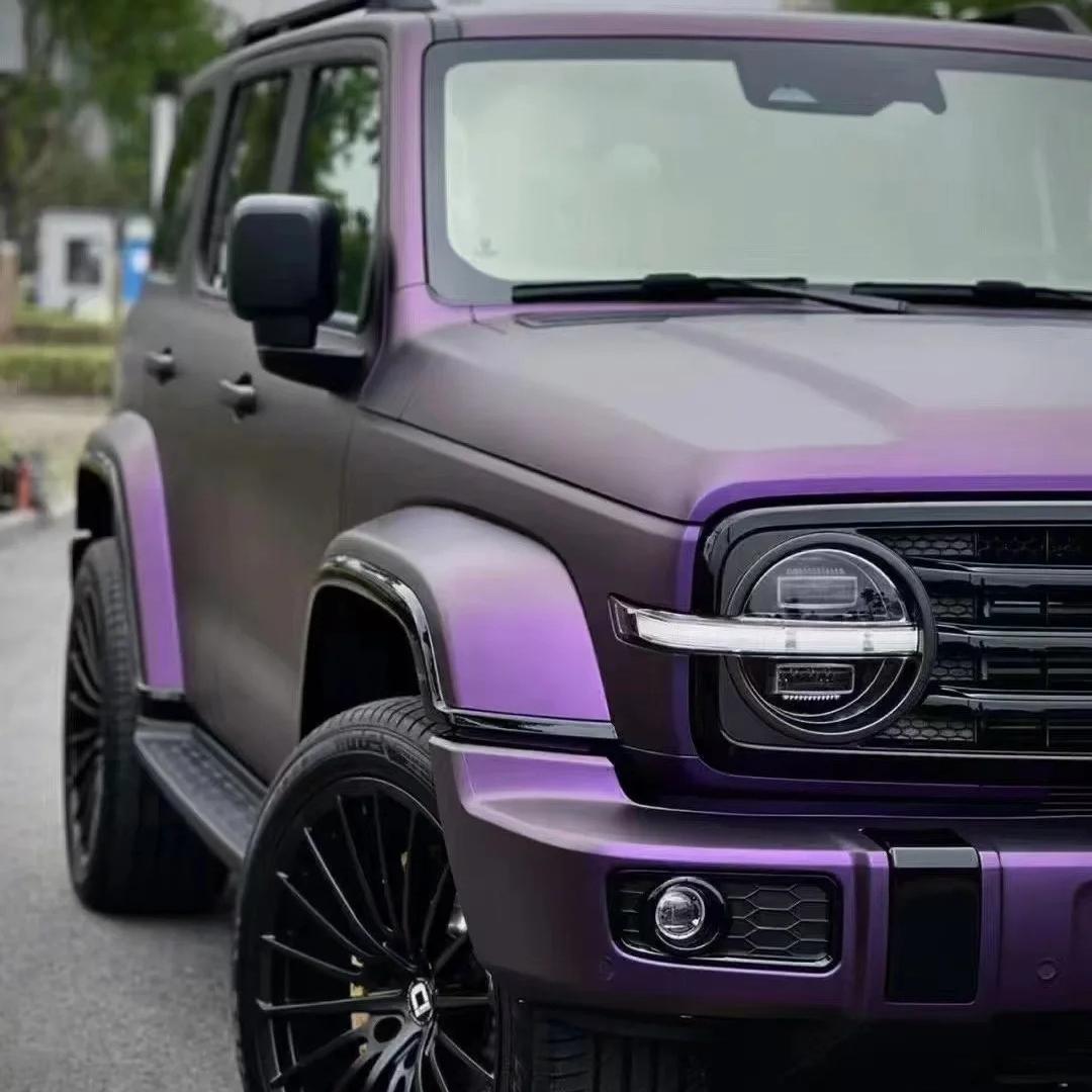 Matte Magic Purple Russian Violet Purple Car Vinyl Wrap PET review Storm 04