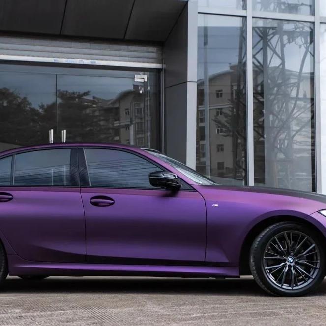Matte Magic Purple Russian Violet Purple Car Vinyl Wrap PET review Perfect 02