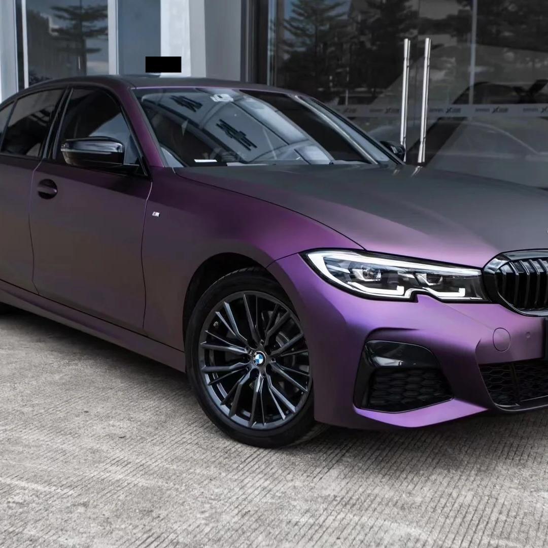 Matte Magic Purple Russian Violet Purple Car Vinyl Wrap PET review Perfect 01