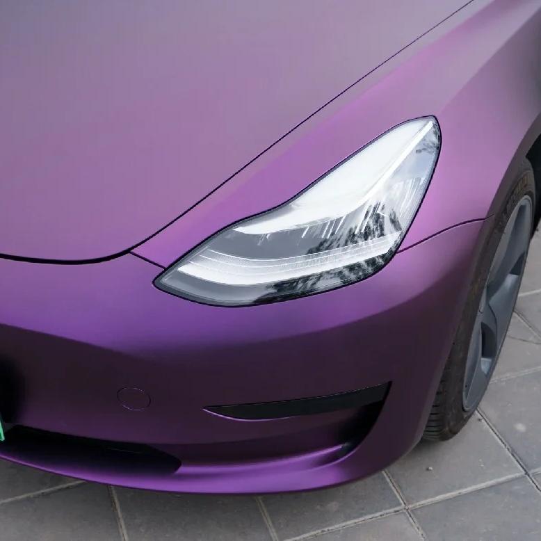 Matte Magic Purple Russian Violet Purple Car Vinyl Wrap PET review Install 00