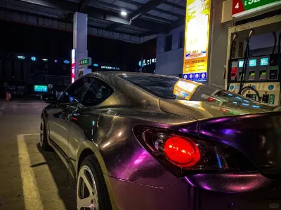 Gloss Metallic Chameleon Yellow Purple Car Vinyl Wrap PET review John 