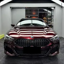 Gloss Metallic Black Rose Car Vinyl Wrap PET review Texture 01