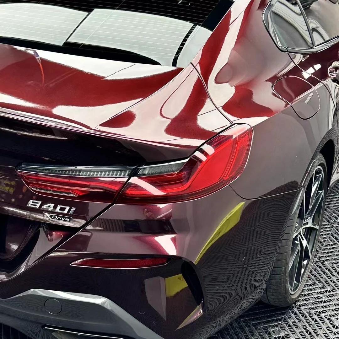 Gloss Metallic Black Rose Car Vinyl Wrap review Texture 03