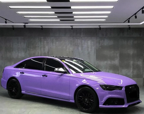 Gloss Lavender Purple Car Vinyl Wrap Tesla BMW PET reviewed by
