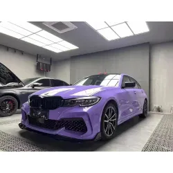 Gloss Lavender Purple Car Vinyl Wrap Tesla BMW PET review Video 02