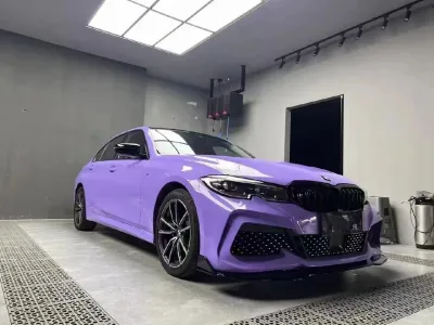 Gloss Lavender Purple Car Vinyl Wrap Tesla BMW PET review Video 00