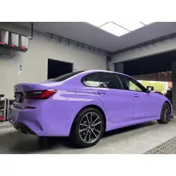 Gloss Lavender Purple Car Vinyl Wrap Tesla BMW PET review Video 03