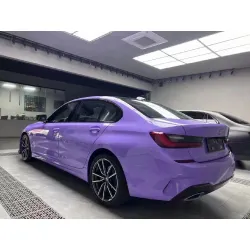 Gloss Lavender Purple Car Vinyl Wrap Tesla BMW PET review Video 04