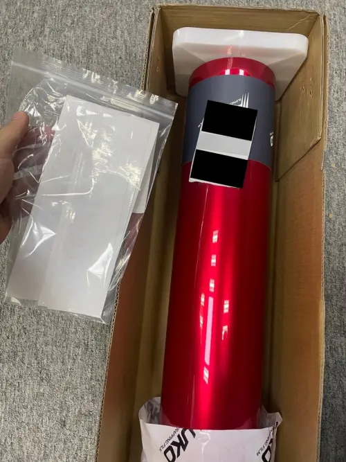 Ultra Glossy Metallic Vampire Red Car Vinyl Wrap BMW PET   review 