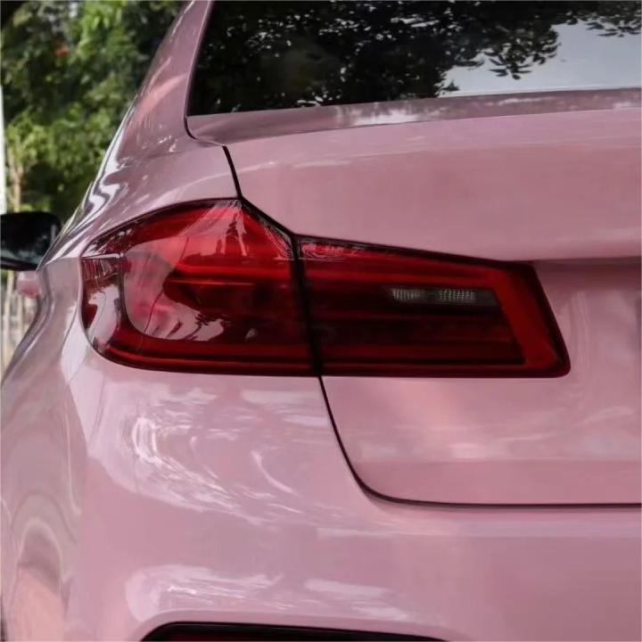 Gloss Crystal Peach Pink Car Vinyl Wrap PET review Pink 01