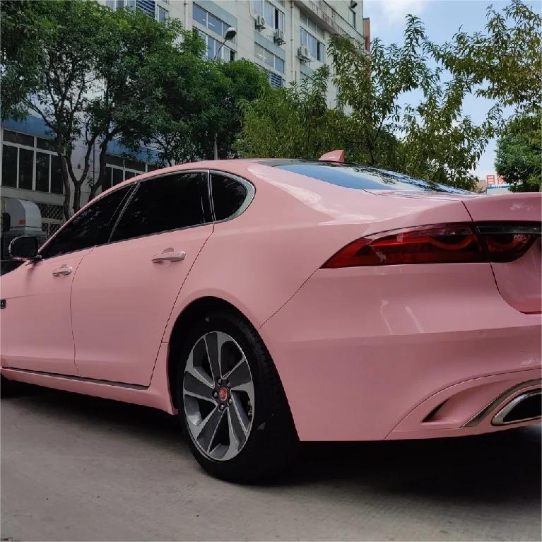 Gloss Crystal Peach Pink Car Vinyl Wrap PET review Crystal 01