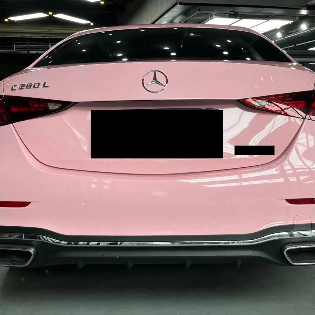 Gloss Crystal Peach Pink Car Vinyl Wrap PET review Everything 02