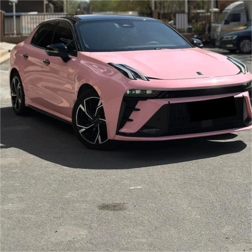 Gloss Crystal Peach Pink Car Vinyl Wrap PET review 