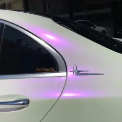 Gloss Chameleon Purple White Car Vinyl Wrap PET review Purchase 02