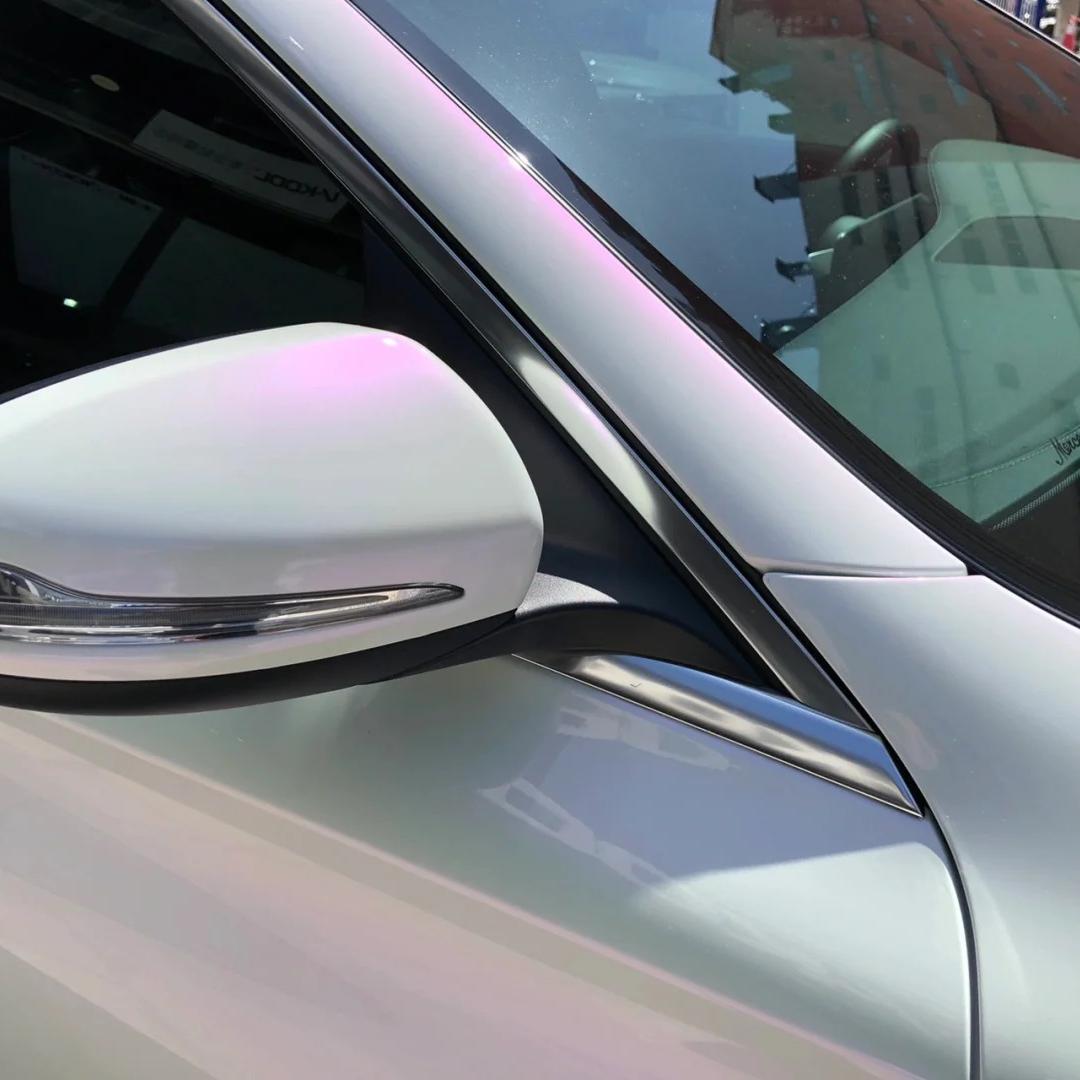 Gloss Chameleon Purple White Car Vinyl Wrap PET review Purchase 02