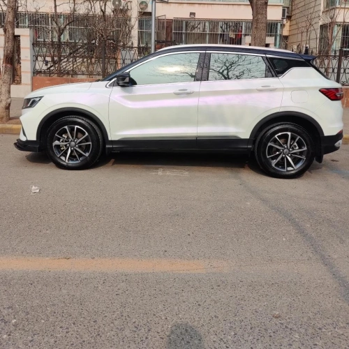 Gloss Chameleon Purple White Car Vinyl Wrap PET reviewed by