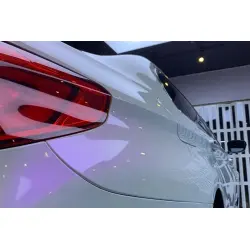 Gloss Chameleon Purple White Car Vinyl Wrap PET review Close 03