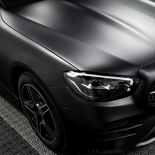 Ultra Matte Black Car Vinyl Wrap Tesla BMW PET reviewed by