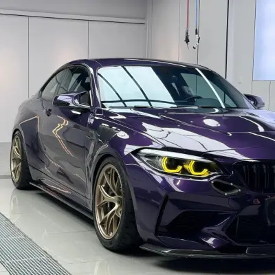 Gloss Metallic Midnight Purple Car Vinyl Wrap BMW  review Mustang 03