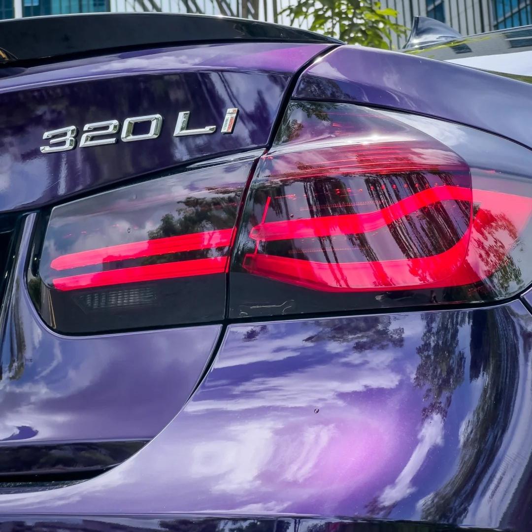 Gloss Metallic Midnight Purple Car Vinyl Wrap BMW PET review Areas 02