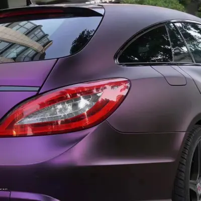 Ultra Matte Metallic Dark Purple Car Vinyl Wrap review Purple 03