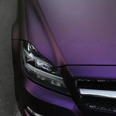 Ultra Matte Metallic Dark Purple Car Vinyl Wrap review Purple 01