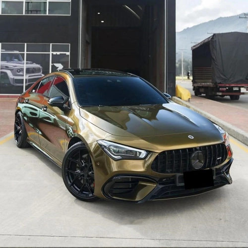 Gloss Metallic Midnight Gold Car Vinyl Wrap PET reviewed by