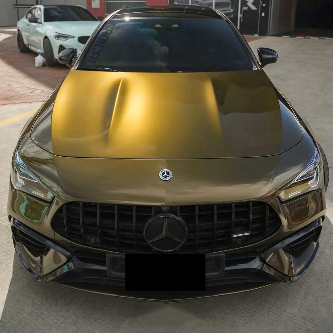 Gloss Metallic Midnight Gold Car Vinyl Wrap PET review Surprise 01