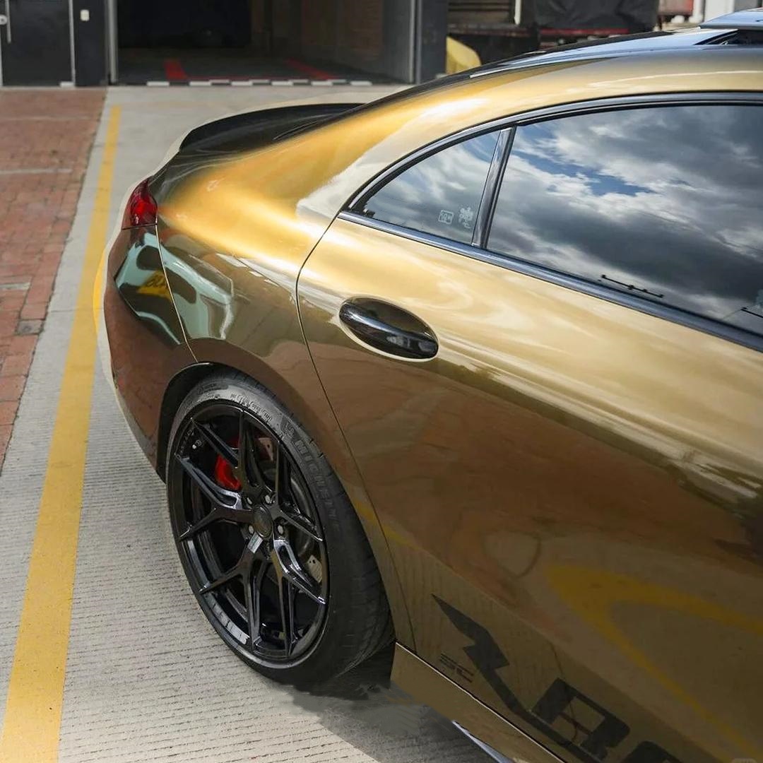 Gloss Metallic Midnight Gold Car Vinyl Wrap PET review Surprise 03