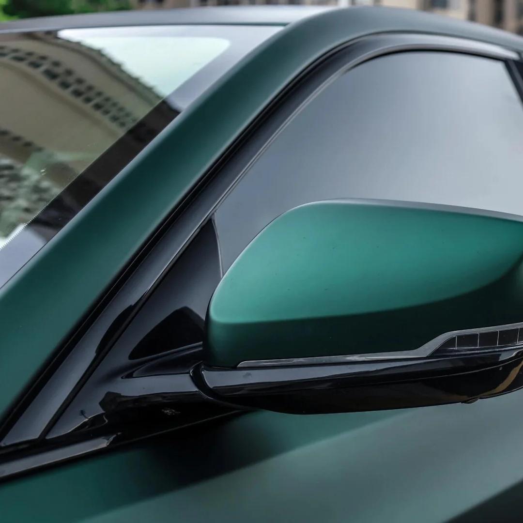 Matte Metallic Dark Green Car Vinyl Wrap Forest Green Wrap review Sense 03