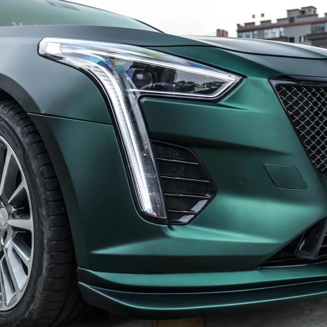 Matte Metallic Dark Green Car Vinyl Wrap Forest Green Wrap review Sense 02