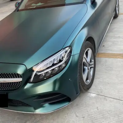Matte Metallic Dark Green Car Vinyl Wrap Forest Green Wrap review Green 00