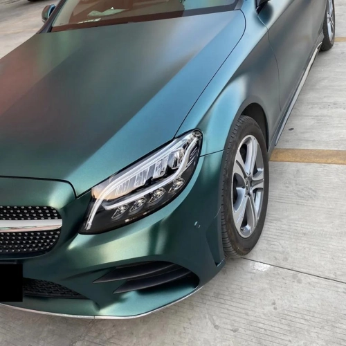 Matte Metallic Dark Green Car Vinyl Wrap Forest Green Wrap review 