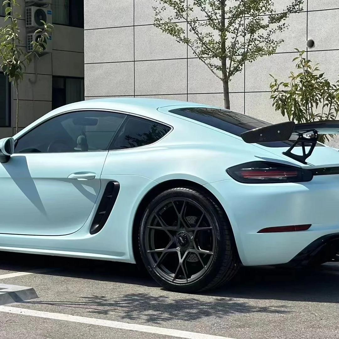 Ultimate Flat Light Blue Car Vinyl Wrap review Attention 03