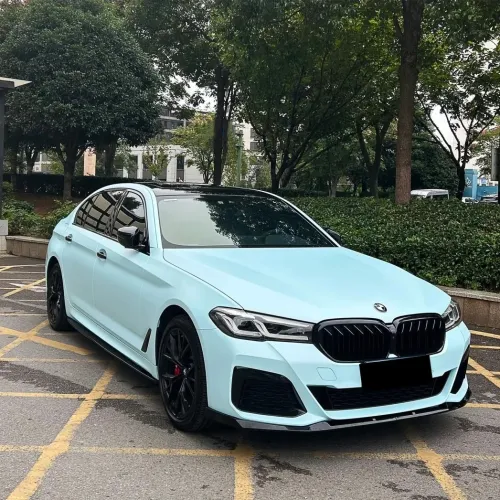 Ultimate Flat Light Blue Car Vinyl Wrap review 