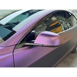 Ultra Matte Metallic Dark Purple Car Vinyl Wrap review Orange 01