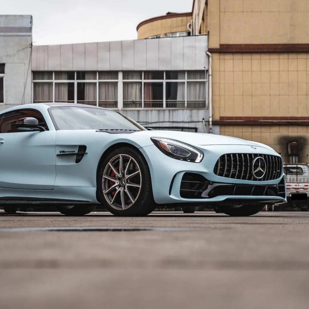 Ultimate Flat Light Blue Car Vinyl Wrap review Option 02